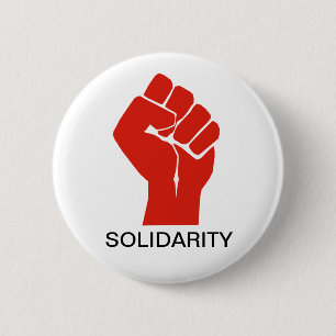 Solidarität mit den Gewerkschaften Wisconsins Button
