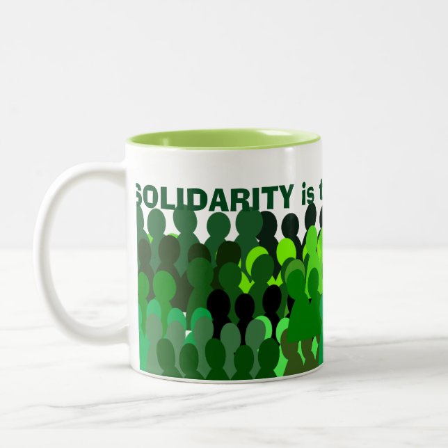 Solidarität mug* zweifarbige tasse (Links)