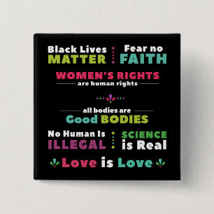 Solidaritäts-Button-Schwarz-Hintergrund Button