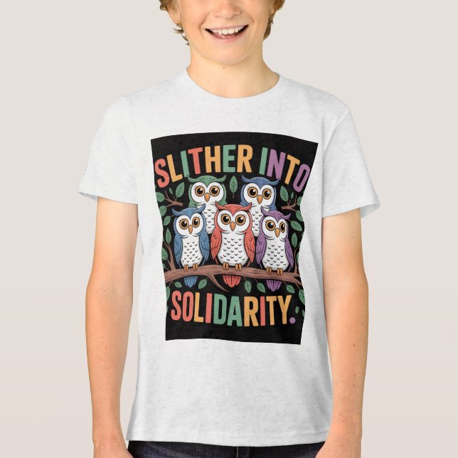 Solidaritäts-T-Shirt 'Slither'  Tri-Blend Shirt (Vorderseite)