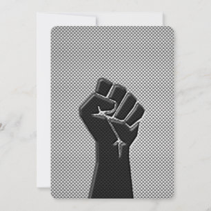 Solidaritätsfaust in Carbon Fibre Print Style