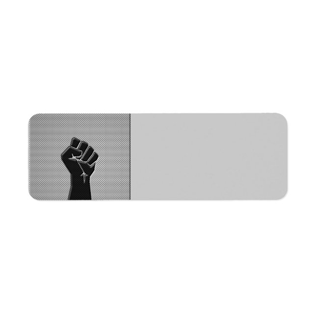 Solidaritätsfaust in Carbon Fibre Print Style (Vorne)