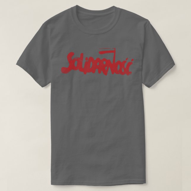 Solidarnosc 80er Polnische Gewerkschaft T-Shirt (Design vorne)
