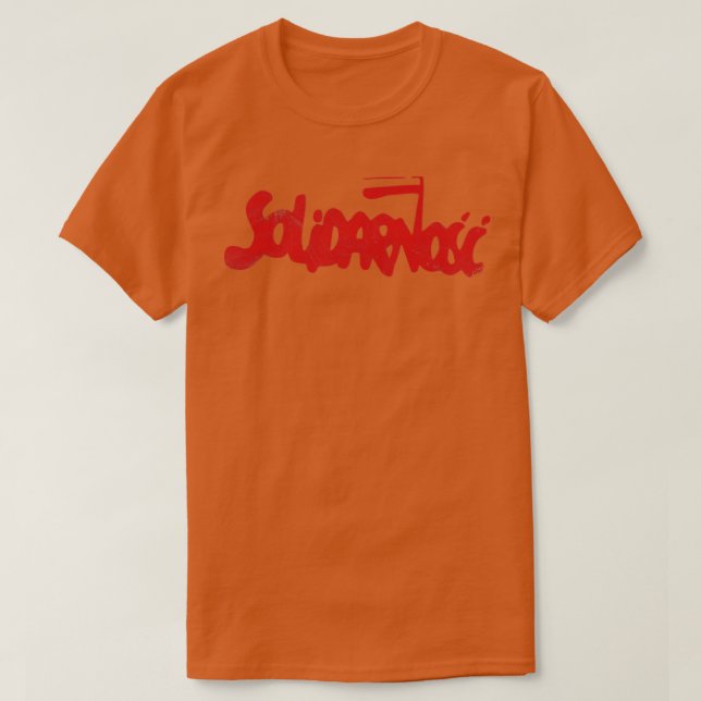 Solidarnosc 80er Polnische Gewerkschaft T-Shirt (Design vorne)