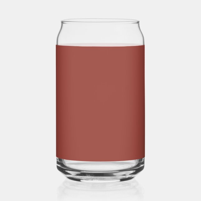 Solide Cognac-Farbe minimalistisches Plain Modern Dosenglas (Vorderseite)