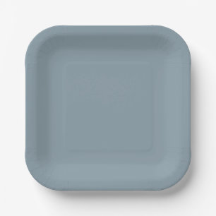 Solide Dusty Blue Papierplatte Pappteller