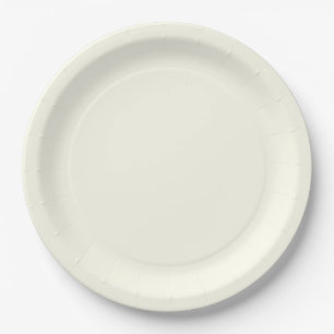 Solide Elfenbeinfarbene Minimalistische Moderne Pappteller