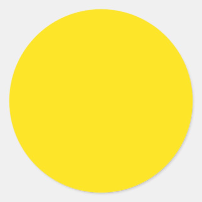 Solide Farbe: gelb Runder Aufkleber (Vorderseite)