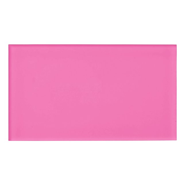 Solide Farbe: Hot Pink #2 Namenschild (Vorderseite)