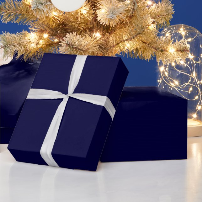 Solide Farbe: Navy Blue Geschenkpapier (Feiertage)