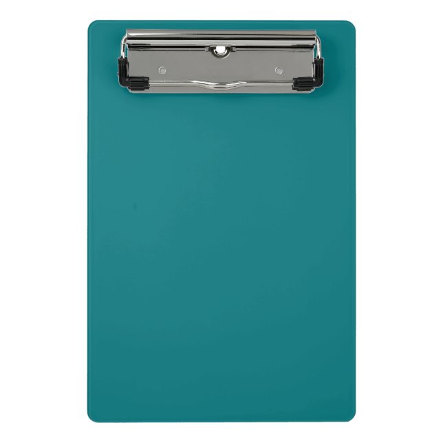 Solide Farbe schlicht Deep Aqua aquamarin Mini Klemmbrett (Vorderseite)