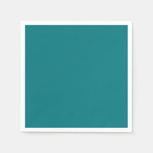 Solide Farbe schlicht Deep Aqua aquamarin Serviette (Vorderseite)