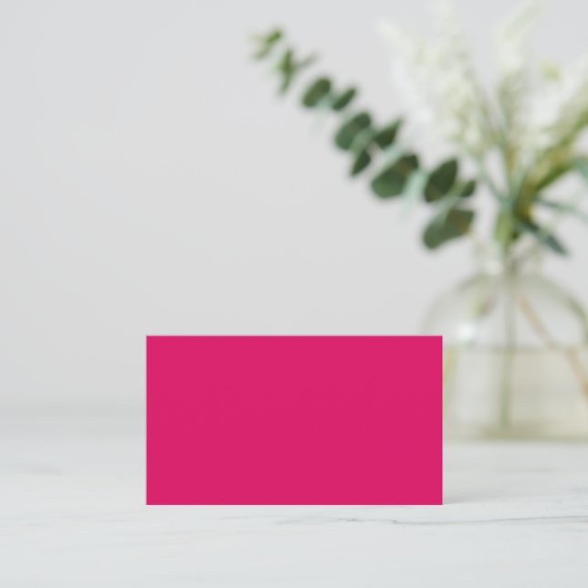 Solide Farbe schlicht dunkelrosa Platzkarte (Stehend Vorderseite)