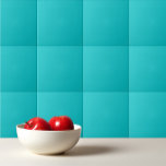Solide Farbe schlicht leuchtend türkis Fliese<br><div class="desc">Solide Farbe schlicht leuchtend türkis Design.</div>