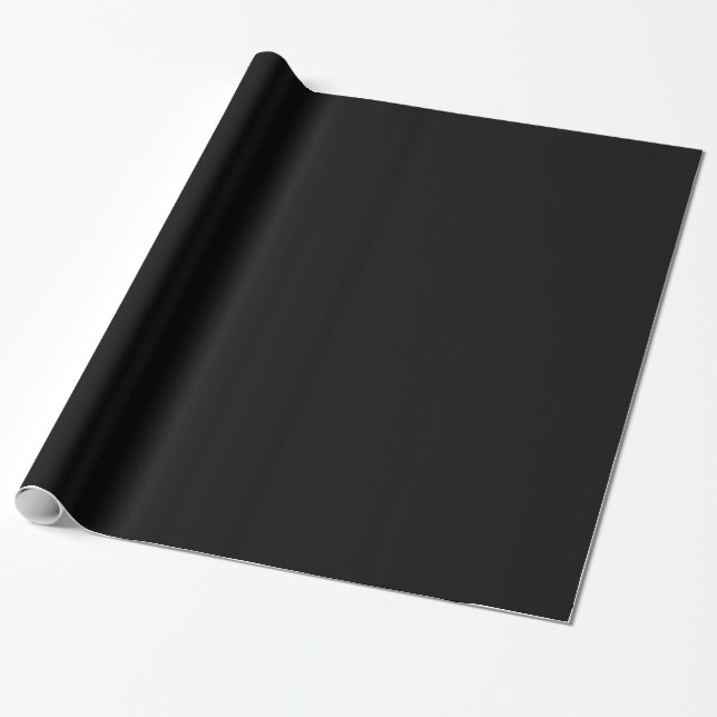 Solide Farbe: Schwarz Geschenkpapier (Ungerollt)