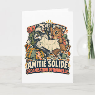 Solide Freundschaft – Dachs und Quokka Karte