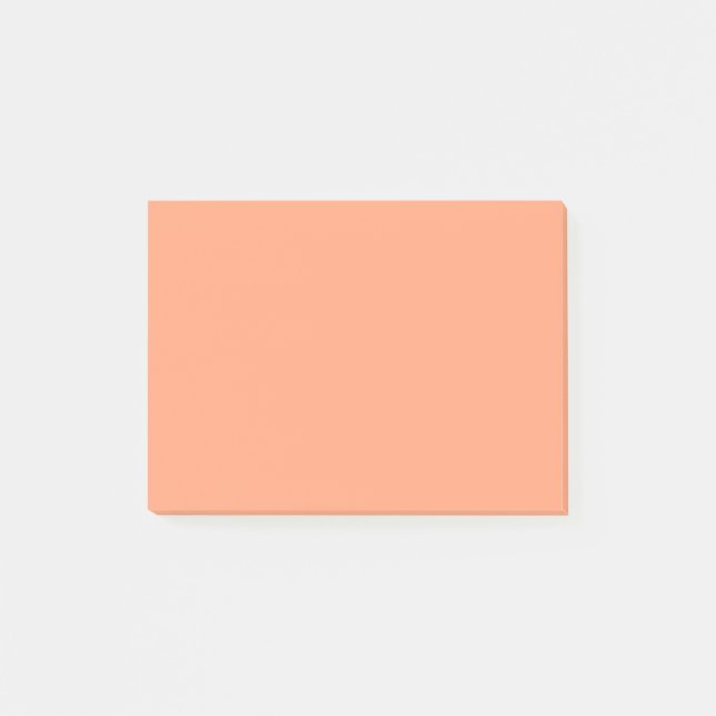 Solide Lachsrosa-Farbhintergrund anpassbar Post-it Klebezettel (Vorderseite)