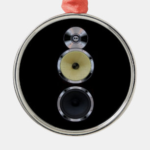 Solide Lautsprecher-Weihnachtsverzierung Silbernes Ornament
