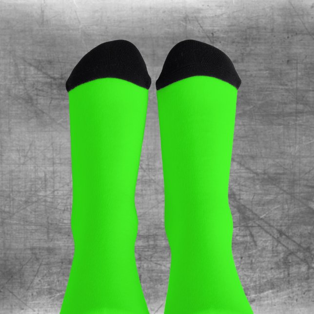 Solide Neon-Grüne Socken – Anpassbar  (Von Creator hochgeladen)