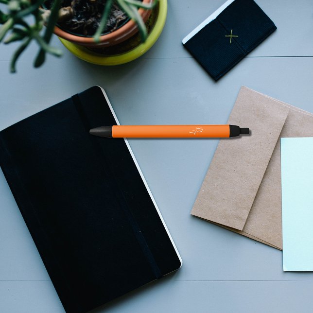 solide Neonorange - Ihre Monogramme Kugelschreiber (Von Creator hochgeladen)