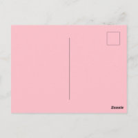 Solide rosa Postkarte personalisierte Grüße Gestal