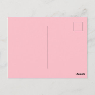 Solide rosa Postkarte personalisierte Grüße Gestal
