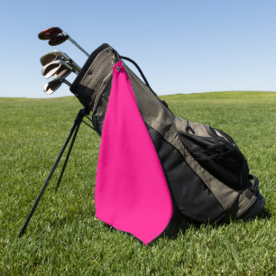 Solide Rose tief rosa Golfhandtuch