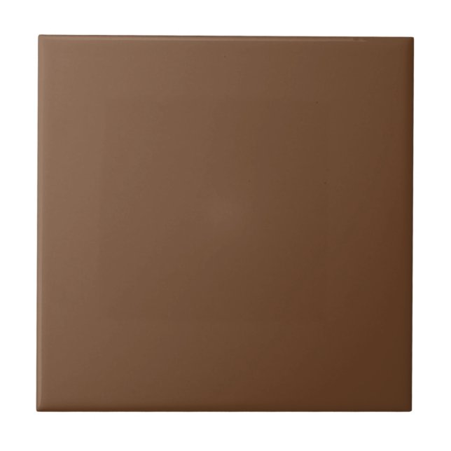 Solide Schokolade Braune Keramik Tile 3 Fliese (Vorderseite)