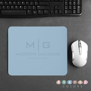 Solide weiche Himmelslicht-Pastell-Babyblau-Farbe Mousepad