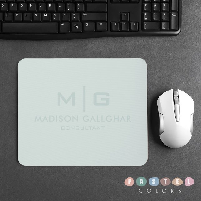 Solide weiche Licht Pastell-Sage-Moss-Grün-Farbe Mousepad (Solid Soft Light Pastel Sage Moss Green Color Mouse Pad
)