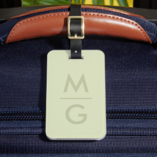 Solide weiche Licht-Pastell-Sage-Moss-Grünfärbung Gepäckanhänger