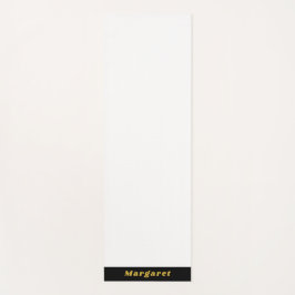 Solide, weiße Yoga-Matte mit Ihrem Namen im Stil Yogamatte