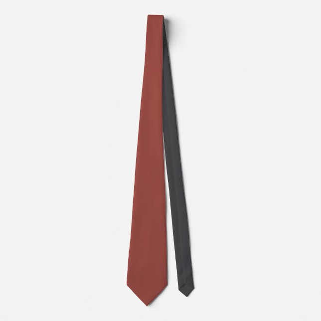 Solider Cognac- und Grau-Farben Minimalistisches E Krawatte (Vorderseite)