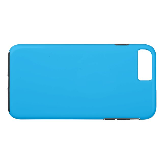 Solider Cyan-Blauer Hintergrund  Case-Mate iPhone Hülle (Rückseite (Horizontal))