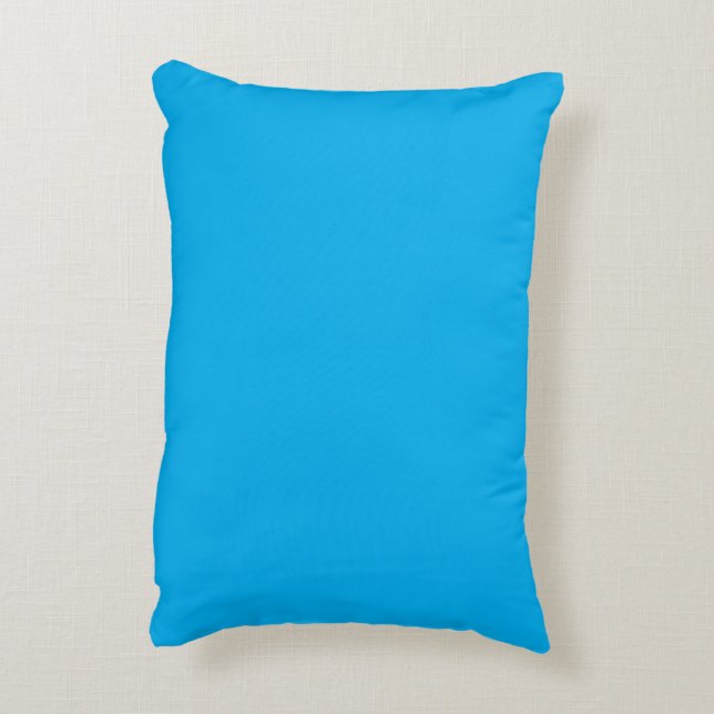Solider Cyan-Blauer Hintergrund  Dekokissen (Rückseite(Vertikal))
