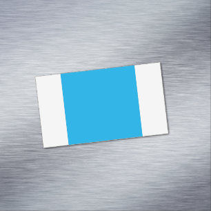 Solider Cyan-Blauer Hintergrund Magnetische Visitenkarte