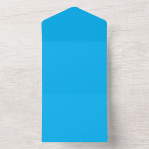 Solider Cyan-Blauer Hintergrund Minimalistischer All In One Einladung
