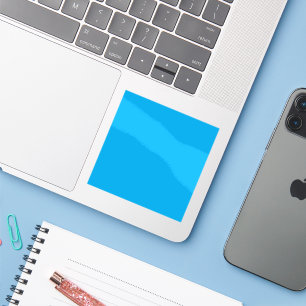 Solider Cyan-Blauer Hintergrund Minimalistischer Aufkleber