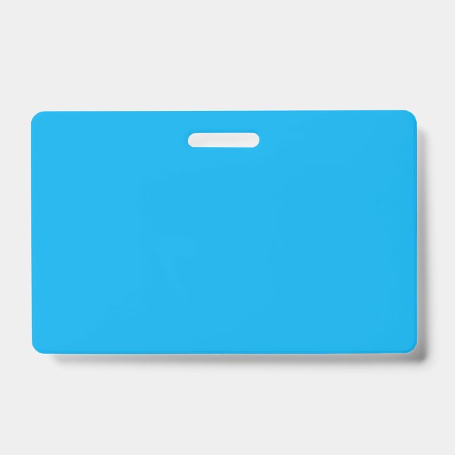 Solider Cyan-Blauer Hintergrund | Minimalistischer Ausweis (Vorderseite)