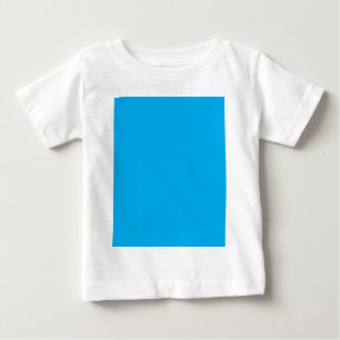 Solider Cyan-Blauer Hintergrund   Minimalistischer Baby T-shirt