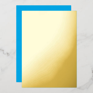 Solider Cyan-Blauer Hintergrund Minimalistischer Folieneinladung