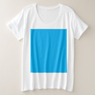 Solider Cyan-Blauer Hintergrund Minimalistischer Große Größe T-Shirt
