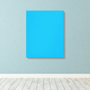 Solider Cyan-Blauer Hintergrund   Minimalistischer Leinwanddruck