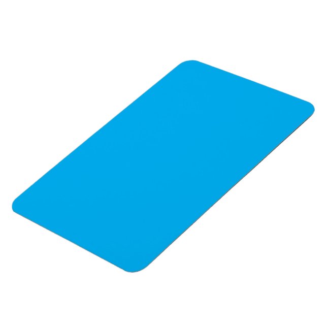 Solider Cyan-Blauer Hintergrund | Minimalistischer Magnet (Linke Seite)