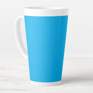 Solider Cyan-Blauer Hintergrund Minimalistischer Milchtasse