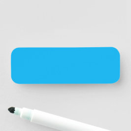 Solider Cyan-Blauer Hintergrund | Minimalistischer Namensschild
