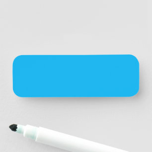 Solider Cyan-Blauer Hintergrund   Minimalistischer Namensschild
