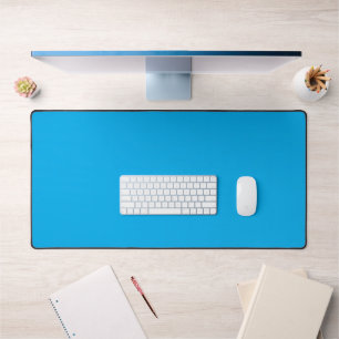 Solider Cyan-Blauer Hintergrund Minimalistischer Schreibtischunterlage