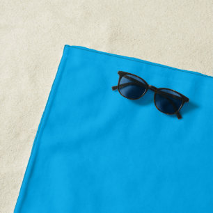 Solider Cyan-Blauer Hintergrund Minimalistischer Strandtuch