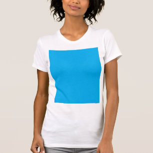 Solider Cyan-Blauer Hintergrund Minimalistischer T-Shirt